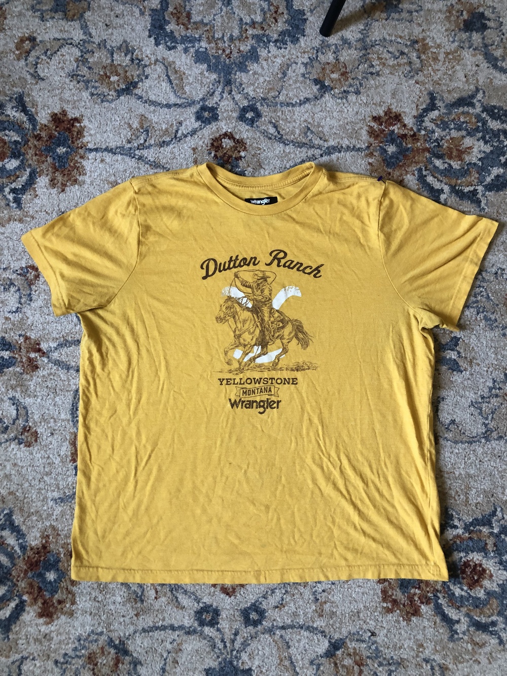 Wrangler Yellowstone Dutton Ranch Shirt Mens XL Cowboy Western Tee Montana